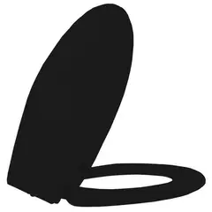 Tupan - Assento Sanitário Premium para Bacias Ovais Preto