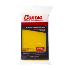 Cortag - Bloco de Espuma Multiuso 230 mm x 130 mm x 80 mm 60.950 Amarelo