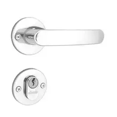 Aliança - Fechadura Externa Inox Premium 11 Roseta Inox Polido, 40mm