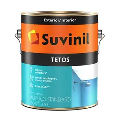 Suvinil - Tinta Fosco Exterior e Interior Tetos Standard 3,6L Branco