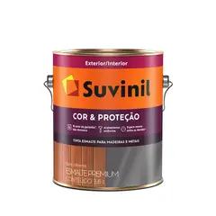 Suvinil - Esmalte Sintético Acetinado Areia 3,6L Cor e Proteção Premium para Madeiras e Metais