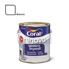 Coral - Tinta para piso Branco Fosco Acrílica Gesso e DrywaL 3,6L