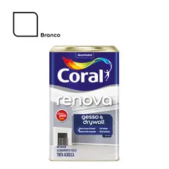 Coral - Tinta para piso Branco Fosco Acrílica Direto no Gesso 18L