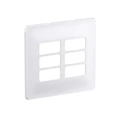 Pial - Placa Com Suporte Zeffia Branca 4X4 6 Postos
