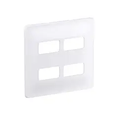 Pial - Placa Com Suporte Zeffia Branca 4X4 4 Postos