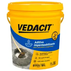 Vedacit - Aditivo Impermeabilizantes para Concreto e Argamassas Balde 18 Litros