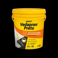 Vedacit - Manta Liquida Impermeabilizante Acrilico Vedapren Preto Balde 18 Litros
