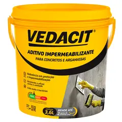 Vedacit - Aditivo Impermeabilizantes para Concreto e Argamassas Galão 3,6 Litros