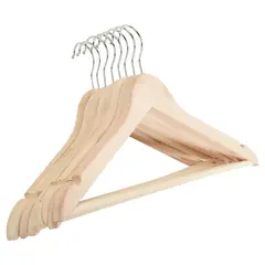 Just Home Collection - Kit de Cabides para Roupas em Geral 8 Unidades Madeira