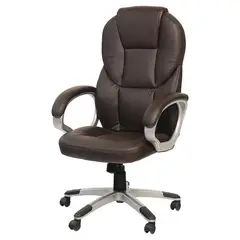 Just Home Collection - Cadeira De Escritorio Presidente Marrom