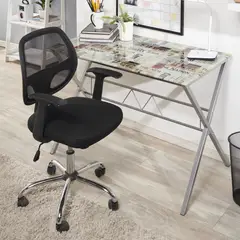 Just Home Collection - Cadeira De Escritorio Executiva Verona Preta