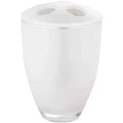 Casa Bonita - Porta Escova Plastico Dois Tons Branco