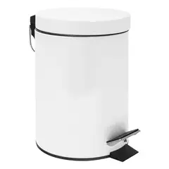 Just Home Collection - Lixeira Metalica 3L Branca