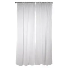 Just Home Collection - Cortina 230x280cm Voil Bordada Flor Branco