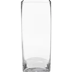 Just Home Collection - Vaso Reto Alto, Transparente, 12x12x30H, Home Collection - B