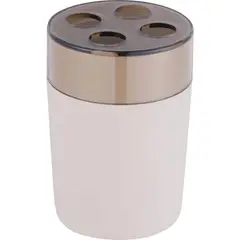 Just Home Collection - Porta Escova de Dente em Plástico Taupe