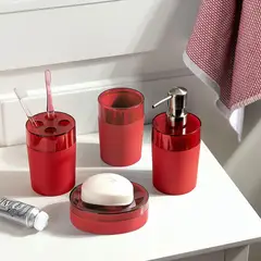 Just Home Collection - Saboneteira em Plástico Vermelha