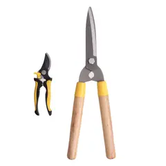 Ergo - Kit Tesoura Poda 2 Peças, Preto-Amarelo