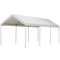 Just Home Collection - Gazebo para Garagem 3x6m Branco