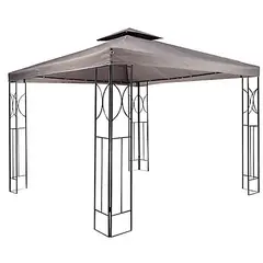 Just Home Collection - Gazebo Painel Duplo 275x300x300cm Marrom