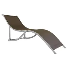 Just Home Collection - Espreguiçadeira Sky Alumínio e Pvc Marrom