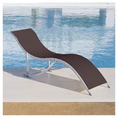 Just Home Collection - Espreguiçadeira Sky Alumínio e Pvc Marrom