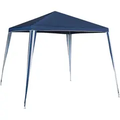 Just Home Collection - Gazebo de Poliéster Montável 245x300x300cm Azul