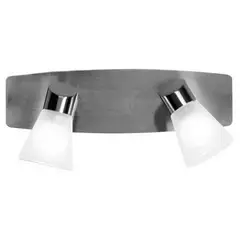 Just Home Collection - Spot de Sobrepor 2 Lâmpadas Triangular G9 Vidro Níquel Bivolt