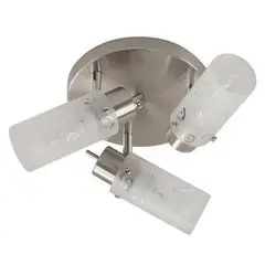 Just Home Collection - Spot de Sobrepor 3 Lâmpadas de Vidro Bivolt Metal