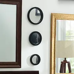 Just Home Collection - Conjunto 3 Espelhos, Incolor, 23,5X18,5X13,5cm