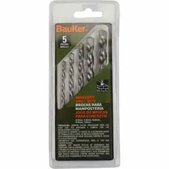 Bauker - Conjunto de Brocas para Concreto com 5 Peças