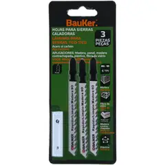 Bauker - Lâmina de Serra Tico Tico T 6 Dentes 3 Unidades