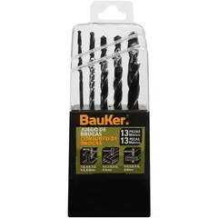 Bauker - Conjunto de Broca Combinada DW8306 13 Peças