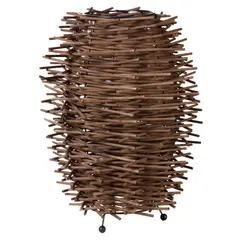 Casa Bonita - Luminária de Mesa 1 Lâmpada Ninho 220V Marrom