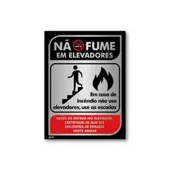 Fixser - Sinal PS Não Fume em Elevadores