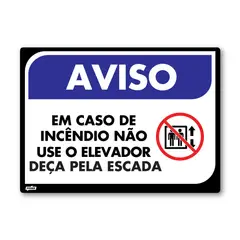 Articular - Sinal em Caso Incendio Não Use Elevador