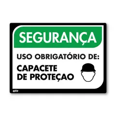 Fixser - Sinal PVC Capacete de Proteção