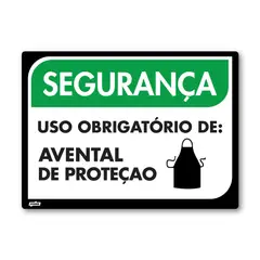 Fixser - Sinal PVC Obrigatório Usar Avental Proteção