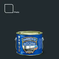 Coral - Esmalte Hammerite, Preto, 2,4L