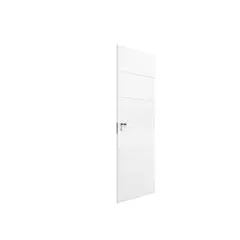 Vert - Folha de Porta Frisada Madeira Solida MDP Branco UV Acabado 210x82x3,5cm Bella