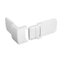 Ordene - Trava para Canto de Gavetas 2 Unidades 3,7x8x0,9cm Branco