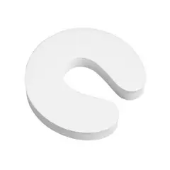 Ordene - Protetor de Porta Eva 9,5x1,6cm Branco