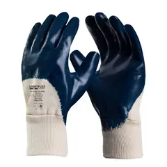 Vicsa Brasil - Luva Algodão Banho Nitrílica 3/4 Tamanho G para Mecânica Automotiva