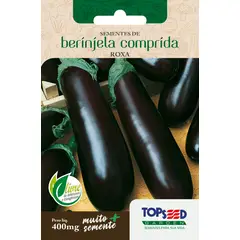 Topseed Garden - Semente Horta Berinjela Comprida, Roxa