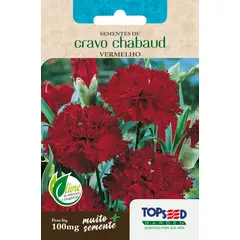 Topseed Garden - Semente Flor Cravo Chabaud, Vermelho