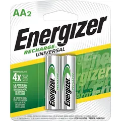 Energizer - Pilha Pequena AA Recarregável 2000Mah com 2 Unidades