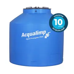 Acqualimp - Caixa De Água 1.750L Polietileno Água Protegida Tampa Rosca Azul