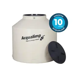 Acqualimp - Caixa De Água 1.750L Água Limpa Polietileno Tampa Rosca Bege