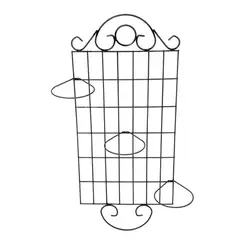 Alambre - Suporte para Vasos Imbuia 33x80cm