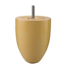 Zamar - Pé de Sofá de Madeira, Marfim, 10cm